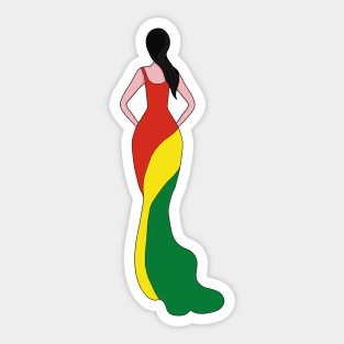 Bolivia Woman Sticker